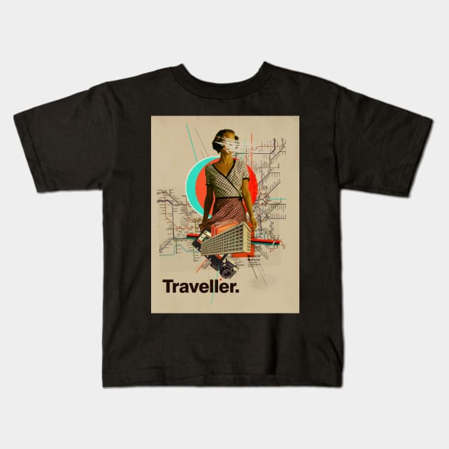 Traveller Kids T-Shirt by FrankMoth